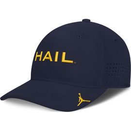 Jordan Brand Men's Jordan Brand Navy Michigan Wolverines Gameday Aerobill Swooshflex Dri-FIT Hat 