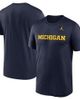 Jordan Brand Men's Jordan Brand Navy Michigan Wolverines Primetime Legend Wordmark T-Shirt  - 1