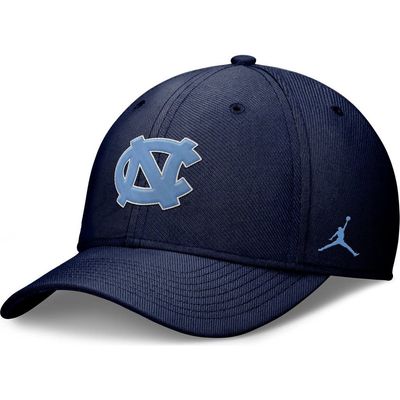 Jordan Brand Men's Jordan Brand Navy North Carolina Tar Heels Rise SwooshFlex Dri-FIT Hat 