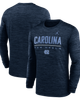 Jordan Brand Men's Jordan Brand Navy North Carolina Tar Heels Sideline Velocity Dri-FIT Long Sleeve T-Shirt  - 1