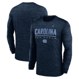 Jordan Brand Men's Jordan Brand Navy North Carolina Tar Heels Sideline Velocity Dri-FIT Long Sleeve T-Shirt 