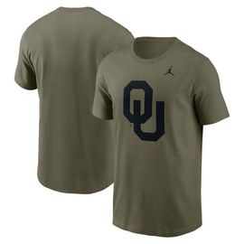 Jordan Brand Men's Jordan Brand Olive Oklahoma Sooners 2024 Military Appreciation Tonal Logo Performance T-Shirt 