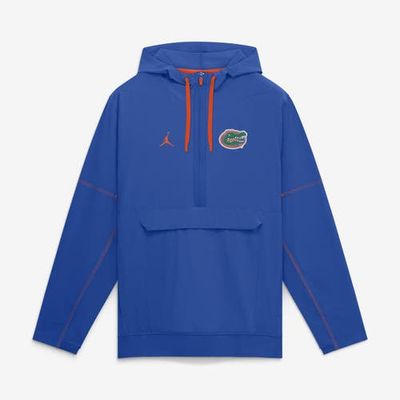 Jordan Brand Men's Jordan Brand Royal Florida Gators 2026 Sideline Anorak Half-Zip Hooded Jacket 