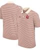 Jordan Brand Men's Jordan Brand Tan/Crimson Oklahoma Sooners Striped Primary Logo Performance Polo  - 1