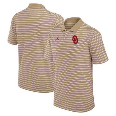 Jordan Brand Men's Jordan Brand Tan/White Oklahoma Sooners Primetime Victory Striped Polo 