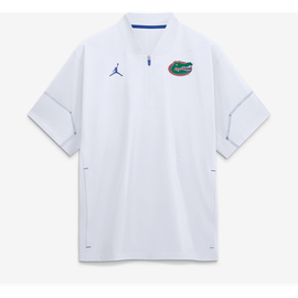 Jordan Brand Men's Jordan Brand White Florida Gators 2026 Sideline Short Sleeve Quarter-Zip Coaches Jacket 