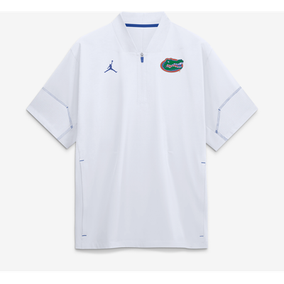 Jordan Brand Men's Jordan Brand White Florida Gators 2026 Sideline Short Sleeve Quarter-Zip Coaches Jacket 