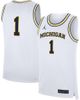 Jordan Brand Men's Jordan Brand White Michigan Wolverines Home Replica Basketball Jersey  - 1