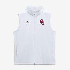 Jordan Brand Men's Jordan Brand White Oklahoma Sooners Primetime Victory Therma-FIT Full-Zip Vest 
