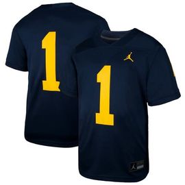 Jordan Brand Preschool Jordan Brand #1 Navy Michigan Wolverines Untouchable Replica Game Jersey 