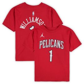 Jordan Brand Preschool Jordan Brand Zion Williamson Red New Orleans Pelicans Statement Edition Name & Number T-Shirt 
