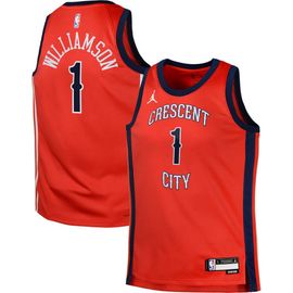 Jordan Brand Swingman Jersey Jordan Brand Zion Williamson Red New Orleans Pelicans Statement 