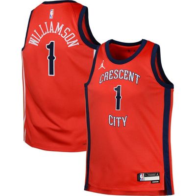 Jordan Brand Swingman Jersey Jordan Brand Zion Williamson Red New Orleans Pelicans Statement 