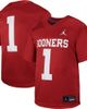 Jordan Brand Toddler Jordan Brand #1 Crimson Oklahoma Sooners Untouchable Replica Game Jersey  - 1