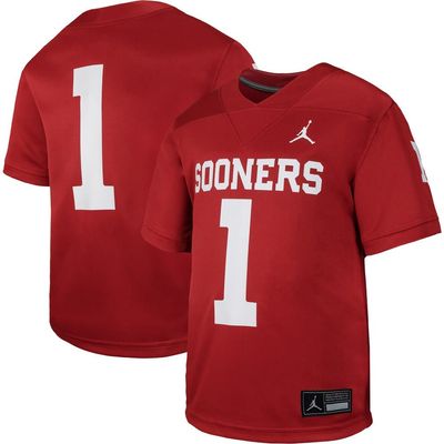 Jordan Brand Toddler Jordan Brand #1 Crimson Oklahoma Sooners Untouchable Replica Game Jersey 