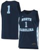 Jordan Brand Unisex Jordan Brand #1 Navy North Carolina Tar Heels Replica Basketball Jersey  - 1