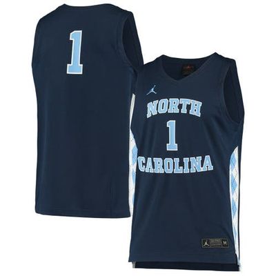 Jordan Brand Unisex Jordan Brand #1 Navy North Carolina Tar Heels Replica Basketball Jersey 
