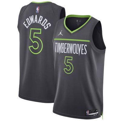 Jordan Brand Unisex Jordan Brand Anthony Edwards Charcoal Minnesota Timberwolves Swingman Jersey - Statement Edition 