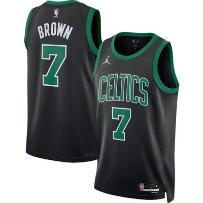 Jordan Brand Unisex Jordan Brand Jaylen Brown Black Boston Celtics Swingman Jersey - Statement Edition 