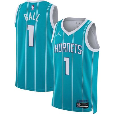 Jordan Brand Unisex Jordan Brand LaMelo Ball Teal Charlotte Hornets Swingman Jersey - Icon Edition 