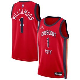 Jordan Brand Unisex Jordan Brand Zion Williamson Red New Orleans Pelicans Swingman Jersey - Statement Edition 