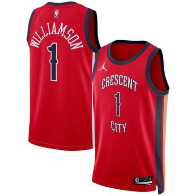 Jordan Brand Unisex Jordan Brand Zion Williamson Red New Orleans Pelicans Swingman Jersey - Statement Edition 