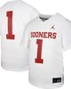 Jordan Brand Youth Jordan Brand #1 White Oklahoma Sooners Untouchable Replica Game Jersey  - 1