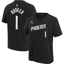 Jordan Brand Youth Jordan Brand Devin Booker Black Phoenix Suns Name & Number T-Shirt - Statement Edition 