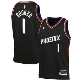 Jordan Brand Youth Jordan Brand Devin Booker Black Phoenix Suns Swingman Jersey - Statement Edition 