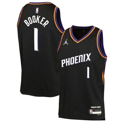Jordan Brand Youth Jordan Brand Devin Booker Black Phoenix Suns Swingman Jersey - Statement Edition 