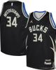 Jordan Brand Youth Jordan Brand Giannis Antetokounmpo Black Milwaukee Bucks Swingman Jersey - Statement Edition  - 1