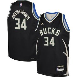 Jordan Brand Youth Jordan Brand Giannis Antetokounmpo Black Milwaukee Bucks Swingman Jersey - Statement Edition 