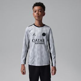 Jordan Brand Youth Jordan Brand Gray Paris Saint-Germain Long Sleeve Pre-Match Dri-FIT Top 
