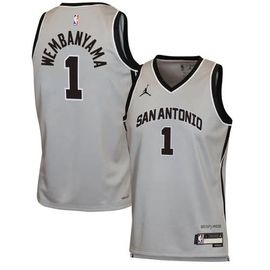 Jordan Brand Youth Jordan Brand Victor Wembanyama Silver San Antonio Spurs Swingman Jersey - Statement Edition 