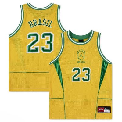 Jordan Brand Youth Jordan Brand Yellow Brazil National Team Mesh Basketball Fashion Jersey 