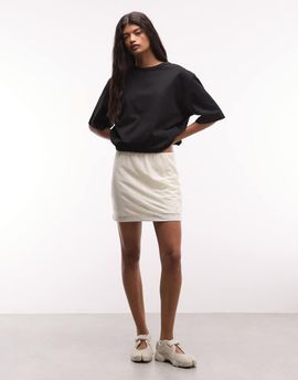 Jordan Jordan Flight Club open knit skort in beige-White