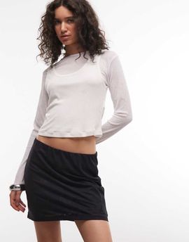 Jordan Jordan Flight Club open knit skort in black