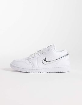 Jordan Nike Air Jordan 1 Low SE sneakers in metallic silver and white