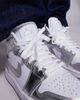Jordan Nike Air Jordan 1 Mid SE sneakers in metallic silver and white - 4