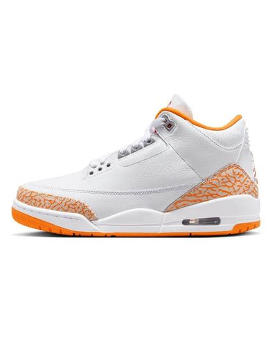 Jordan Nike Air Jordan 3 Retro sneakers in white and orange