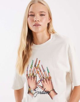 Jordan Nike Jordan graphic t-shirt in beige-Neutral
