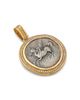 Jorge Adeler Jorge Adeler 18K Yellow Gold & Silver Gods & Heroes Diamond Authentic Pegasus Coin & Enhancer Pendant, 0.37 tcw - 2