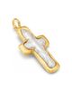 Jorge Adeler Jorge Adeler 18K Yellow Gold Sea Cultured Baroque Pearl Cross Pendant Enhancer - 2