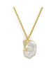Jorge Adeler Jorge Adeler 18K Yellow Gold Sea Cultured Freshwater Baroque Pearl & Diamond Enhancer Pendant - 1