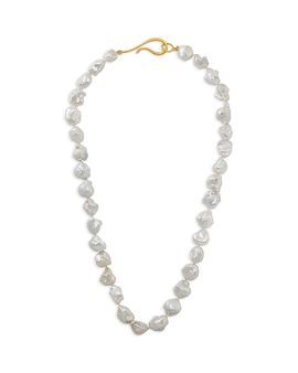 Jorge Adeler Jorge Adeler 18K Yellow Gold Sea Cultured Freshwater Baroque Pearl Strand Necklace, 24