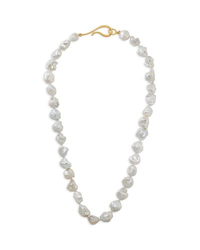 Jorge Adeler Jorge Adeler 18K Yellow Gold Sea Cultured Freshwater Baroque Pearl Strand Necklace, 24