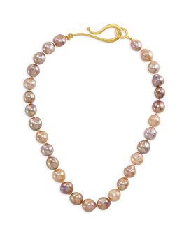 Jorge Adeler Jorge Adeler 18K Yellow Gold Sea Cultured Multicolored Freshwater Pearl Necklace, 18