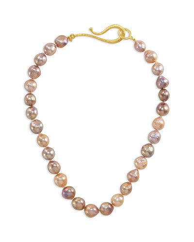 Jorge Adeler Jorge Adeler 18K Yellow Gold Sea Cultured Multicolored Freshwater Pearl Necklace, 18