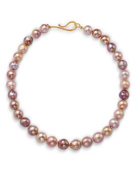 Jorge Adeler Jorge Adeler 18K Yellow Gold Sea Multi Hued Cultured Freshwater Yangtze River Pearl Collar Necklace, 18.5