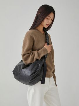 JOSEPH & STACEY Daily Shirring Bag Medium_Vegan Leather